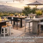 outdoor bar height table