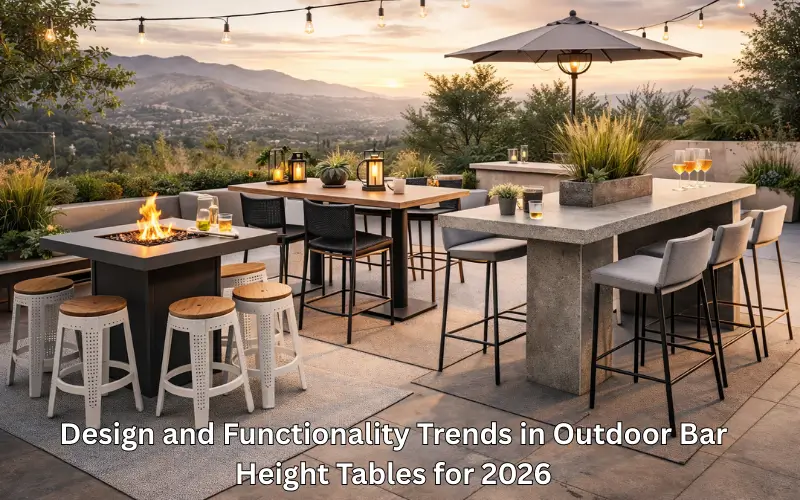 outdoor bar height table